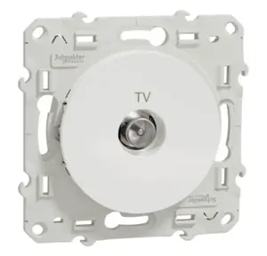 Prise Tv Simple. Odace Blanc