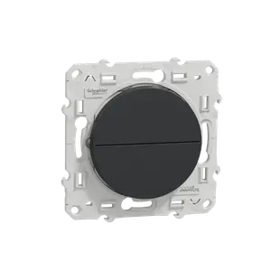 Bouton Poussoir Volet Roulant 3 Positions. Odace Noir Anthracite