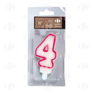 Bougie d'anniversaire chiffre 4 Carrefour Home 1 unité