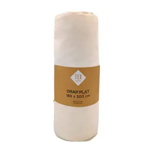 Drap Plat Blanc Tex Home 180x300cm