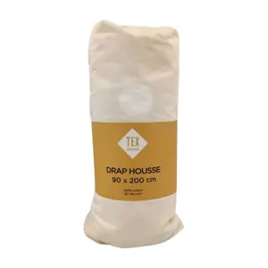 Tex Home Drap Housse Blanc 90x200 cm