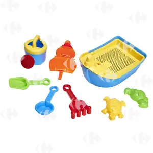 Bateau Garni avec Outiles de Sable Carrefour 25.5cm 9 pièces