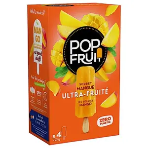 Pop fruit bâtonnet de glace mangue 4x70g