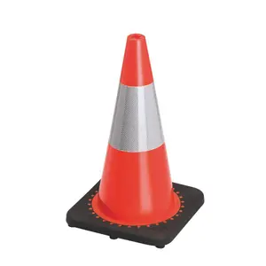 Cone De Signalisation Pvc- 30Cm - Base Caoutchouc