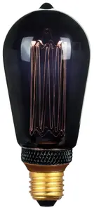 Ampoule Led St64 Noir E27-4W Laser