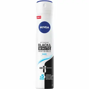 NIVEA, Déodorant Femme, Invisible Black&White Pure, Spray 200ml