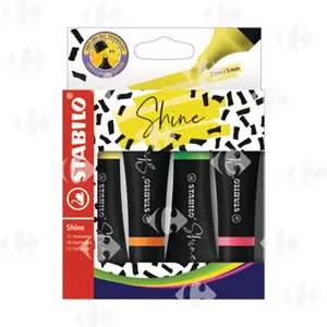 Pack de 4 Fluo Boss Shine Stabilo
