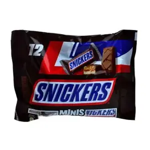 Minis Barres Chocolatées Fourrées Cacahuètes Et Caramel X12 Unités 227g-snickers