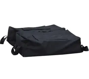 Lot 2 Sacs De Poid A Remplir Pour Parasol 45X45X18 Cm Avec Poignee Noir Ves
