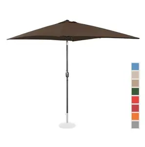 Parasol Inclinable Avec Manivelle 200X300Cm Champagne Ves