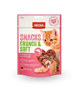 Mera snacks pour chats croquants et moelleux au saumon 200 g