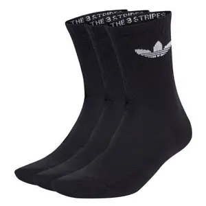 TREFOIL CREW SOCK CUSHION 3 PAIR PACK - 43-45