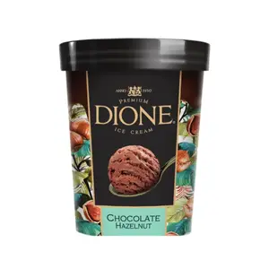 Dione pot de glace chocolat noisette avec biscuits au cacao 500ml