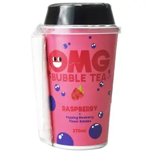 Omg, Bubble Tea cu aroma de zmeura si afine 270ml
