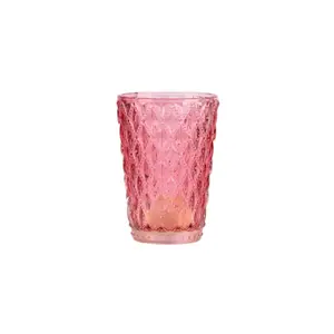 BOUGEOIRE POT VERRE GRAVE CHF PLAT LED INCL D7 H11 REF