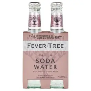 Fever Tree boisson pétillante Soda Water prémium 4x20cl 3+1 gratuit