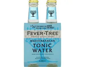 Fever Tree boisson pétillante Mediterranean Tonic Water 4x20cl 3+1 gratuit