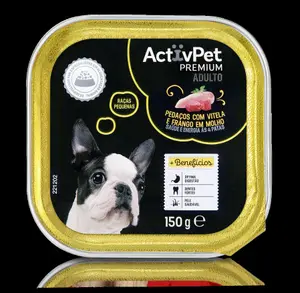 Terrine pour Chien Veau/Poulet en Sauce Activpet 150G