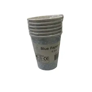 SET 6 GOBLETS 0095470 ANNIVERSAIRE BLEU EN PAPIER