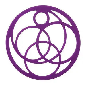 S- PLAT RONDE 0095325 SILICONE MAUVE 16X0.8 CM