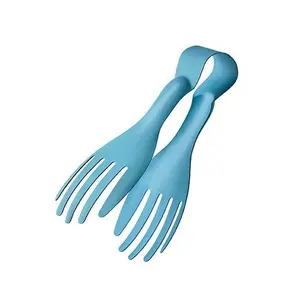 PINCE A SALADE INOX 18/8 TURQUOISE L17.3 W7.5CM REF