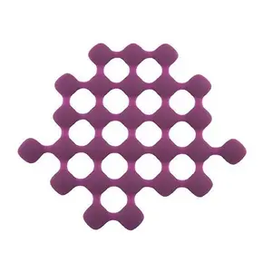 S- PLAT 0095326 TRIVET SILICONE MAUVE 24.5 X21.0 CM