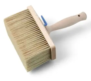 Brosse A Grande Surface Pour Murs Et Facade Manche En Bois Soies Naturelles Blan