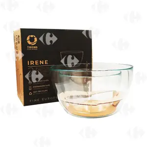 Saladier en Verre Transparent 2 piéces