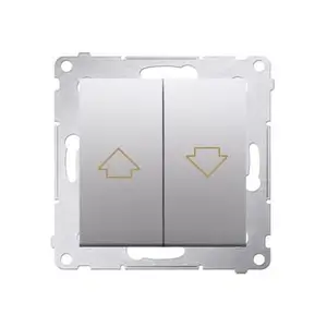 Double Poussoir Volet Roulant 16Ax Connexion À Vis Avec Griffes Aluminium Simon 54