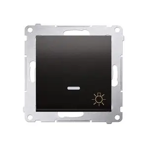 Poussoir Lumineux Lumière 16Ax Connexion À Vis Avec Griffes Graphite Simon 54