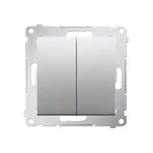 Double Va Et Vient 10Ax Connexion À Vis Avec Griffes Aluminium Simon 54