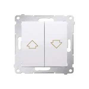 Double Poussoir Volet Roulant 16Ax Connexion À Vis Avec Griffes Blanc Simon 54