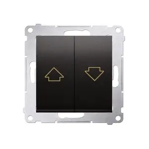 Double Poussoir Volet Roulant 16Ax Connexion À Vis Avec Griffes Graphite Simon 54