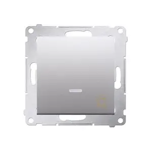 Poussoir Lumineux Lumière 16Ax Connexion À Vis Avec Griffes Aluminium Simon 54