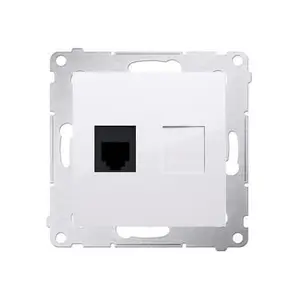 Prise Téléphone Rj12 Connexion À Vis Avec Griffes Blanc Simon 54