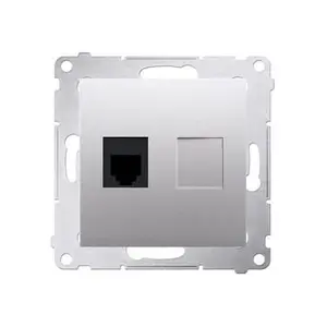 Prise Téléphone Rj12 Connexion À Vis Avec Griffes Aluminium Simon 54
