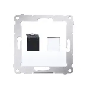 Prise Rj45 Cat.6 -Couvercle Anti-Poussière Connexion À Vis Avec Griffes Blanc Simon 54