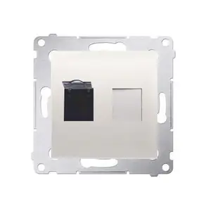 Prise Rj45 Cat.6 -Couvercle Anti-Poussière Connexion À Vis Avec Griffes Marfil Simon 54