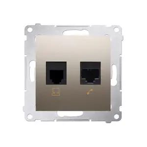 Prise Rj45 + Rj12 Connexion À Vis Avec Griffes Cava Simon 54