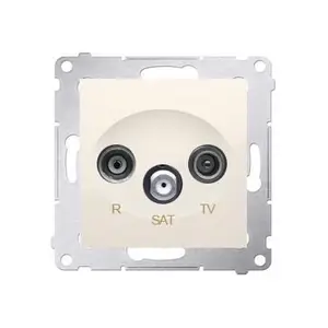 Prise Rtv + Sat 10Db Connexion À Vis Avec Griffes Marfil Simon 54