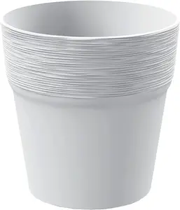 Pot De Fleur Furu Rond Blanc 120Mm /Dfa120-S449