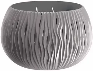 Pot De Fleur Sandy Rond 220Mm Eco Anthracite/Dsr220W-S433W