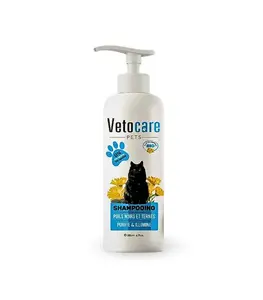 Shampoing poils noirs et ternes pour chats 200 ml