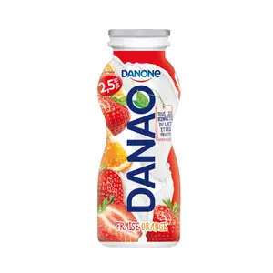 Yaourt à boire fraise orange 150ml - DANAO