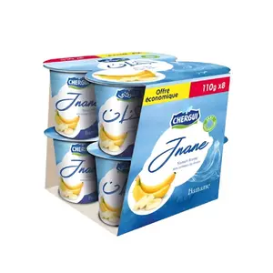Yaourt ferme saveur banane Jnane 8x110g - CHERGUI