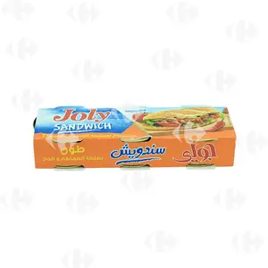 Pack de Trois Conserves de Thon Sandwich à la Sauce Tomate Pimentée Joly 80g