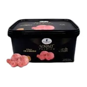 Pingouin bac de crème glacée sorbet framboise premium 1L