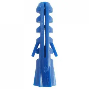 100 Chevilles 8Mm Bleu Pour Vis De 4,5 À 7Mm