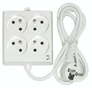 Multiprises 4X2P+T 3M Blanc