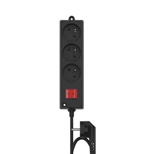 Bloc Multiprises 3 Postes L3 Noir